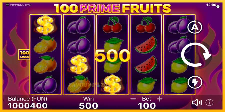 Aparaat 100 Prime Fruits - mäng päris raha eest, pilt 2