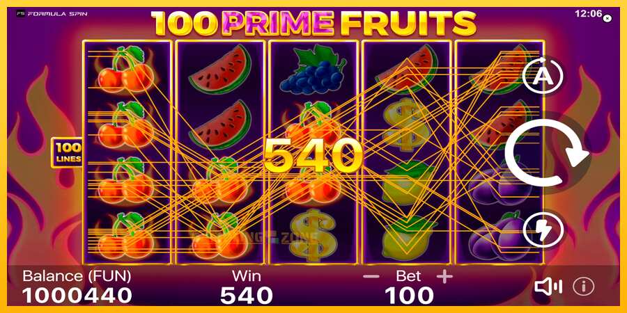 Aparaat 100 Prime Fruits - mäng päris raha eest, pilt 3