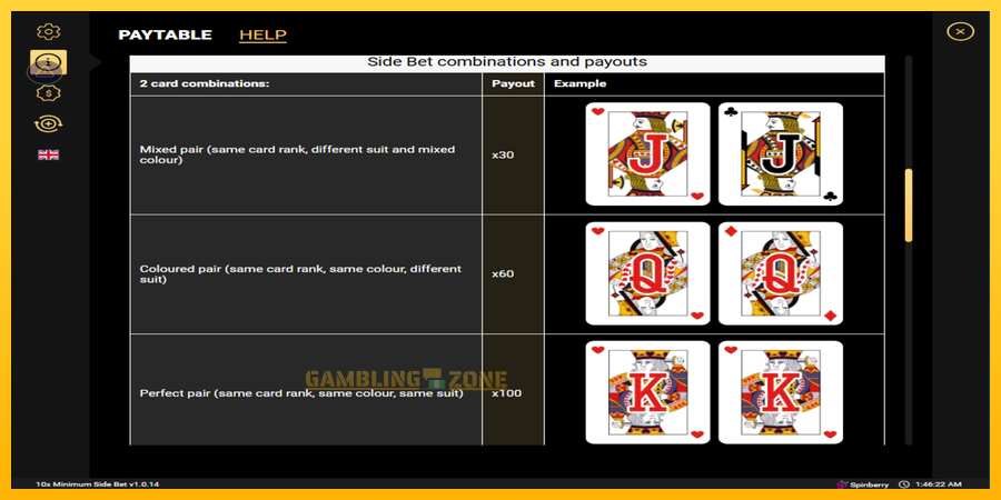 Aparaat 10x Minimum Side Bet - mäng päris raha eest, pilt 3