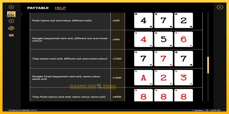 Aparaat 10x Minimum Side Bet - mäng päris raha eest, pilt 4