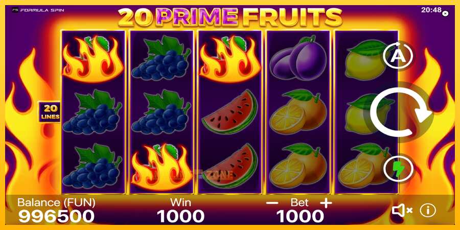 Aparaat 20 Prime Fruits - mäng päris raha eest, pilt 3