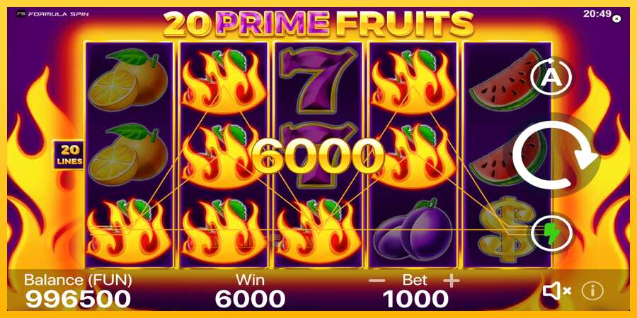 Aparaat 20 Prime Fruits - mäng päris raha eest, pilt 4