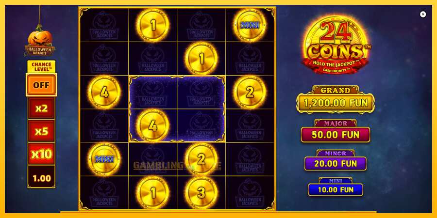 Aparaat 24 Coins Halloween Jackpots - mäng päris raha eest, pilt 2