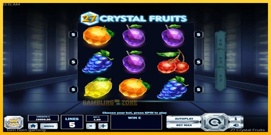 Aparaat 27 Crystal Fruits - mäng päris raha eest, pilt 2