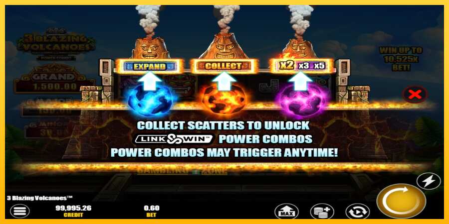 Aparaat 3 Blazing Volcanoes Power Combo - mäng päris raha eest, pilt 4