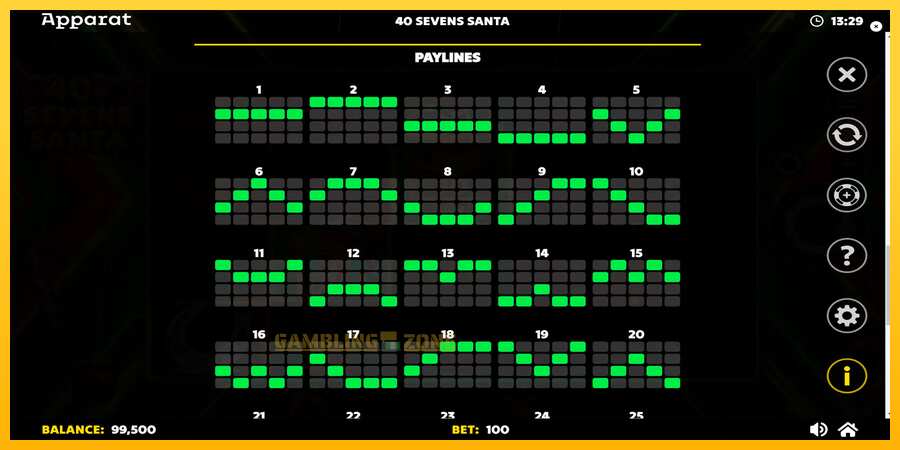 Aparaat 40 Sevens Santa - mäng päris raha eest, pilt 7