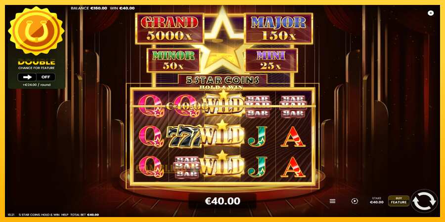 Aparaat 5 Star Coins: Hold & Win - mäng päris raha eest, pilt 4