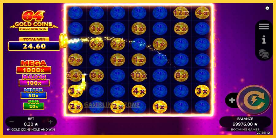 Aparaat 64 Gold Coins Hold and Win - mäng päris raha eest, pilt 6