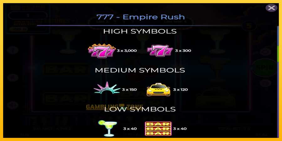 Aparaat 777 Empire Rush - mäng päris raha eest, pilt 5