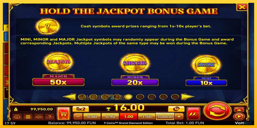 Aparaat 9 Coins Grand Diamond Edition Halloween Jackpots - mäng päris raha eest, pilt 5