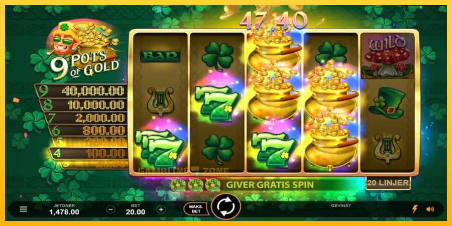 Aparaat 9 Pots of Gold Land & Win - mäng päris raha eest, pilt 3