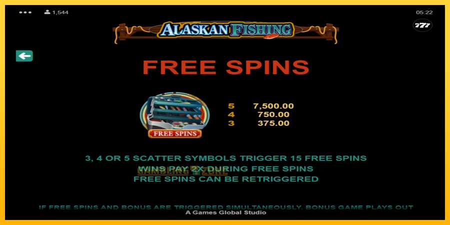 Aparaat Alaskan Fishing - mäng päris raha eest, pilt 6