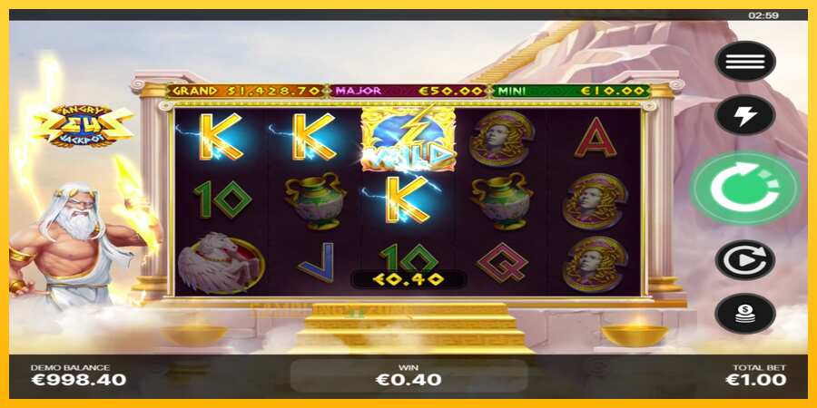 Aparaat Angry Zeus Jackpot - mäng päris raha eest, pilt 3