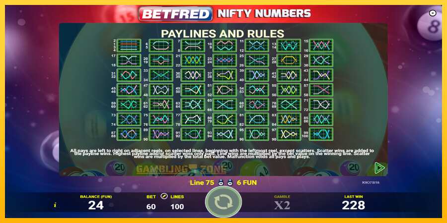 Aparaat Betfred Nifty Numbers - mäng päris raha eest, pilt 7