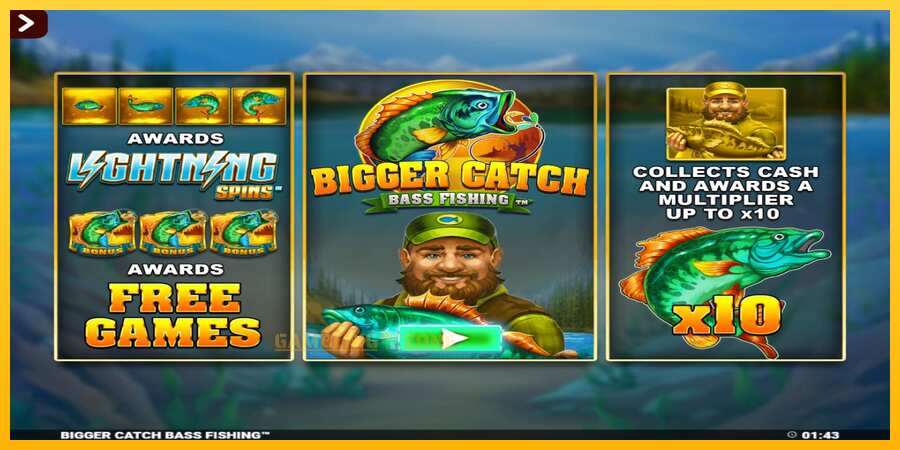 Aparaat Bigger Catch Bass Fishing Rapid Fire Jackpots - mäng päris raha eest, pilt 1