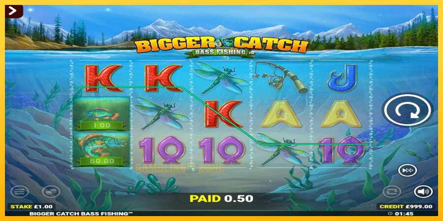 Aparaat Bigger Catch Bass Fishing Rapid Fire Jackpots - mäng päris raha eest, pilt 3