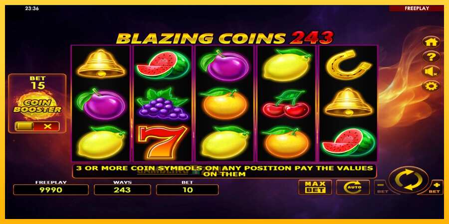 Aparaat Blazing Coins 243 - mäng päris raha eest, pilt 2