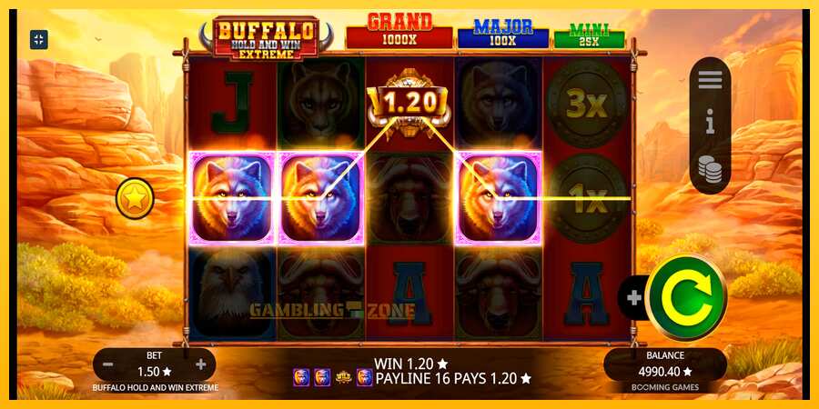 Aparaat Buffalo Hold and Win Extreme - mäng päris raha eest, pilt 5