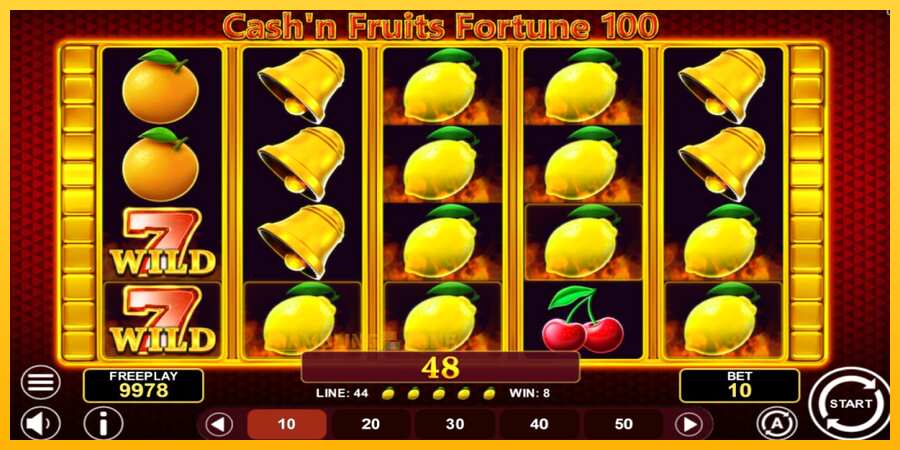 Aparaat Cashn Fruits Fortune 100 - mäng päris raha eest, pilt 2