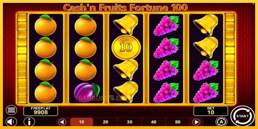 Aparaat Cashn Fruits Fortune 100 - mäng päris raha eest, pilt 3