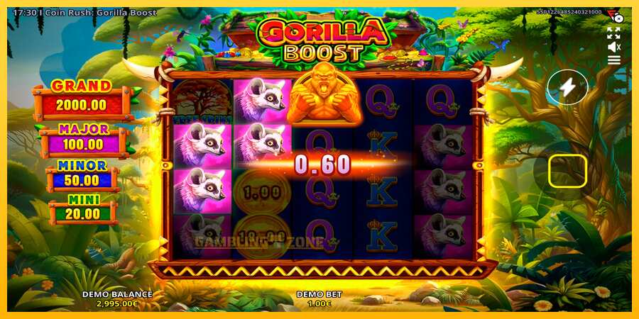 Aparaat Coin Rush: Gorilla Boost - mäng päris raha eest, pilt 2