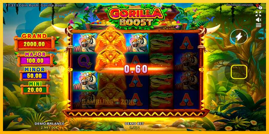 Aparaat Coin Rush: Gorilla Boost - mäng päris raha eest, pilt 3