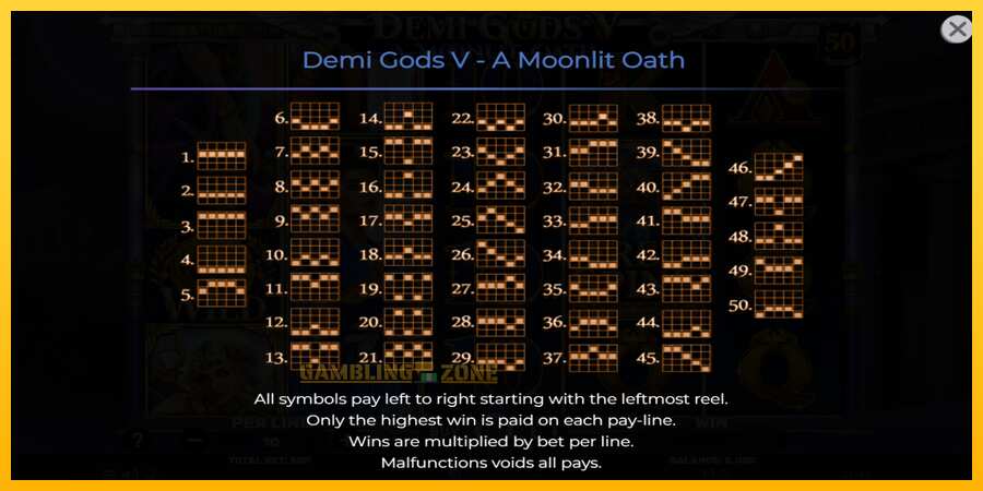 Aparaat Demi Gods V – A Moonlit Oath - mäng päris raha eest, pilt 7