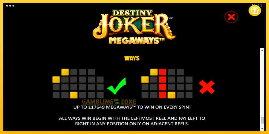 Aparaat Destiny Joker Megaways - mäng päris raha eest, pilt 7