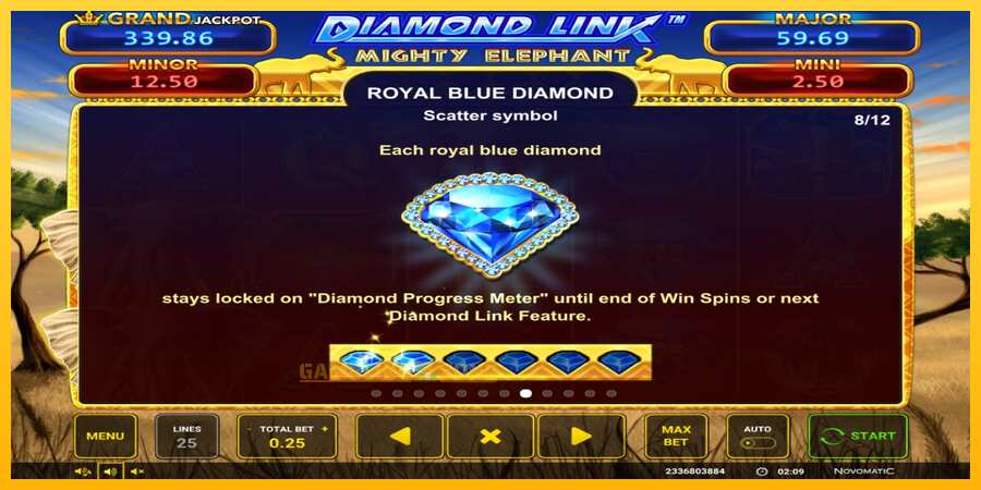 Aparaat Diamond Link: Mighty Elephant - mäng päris raha eest, pilt 6