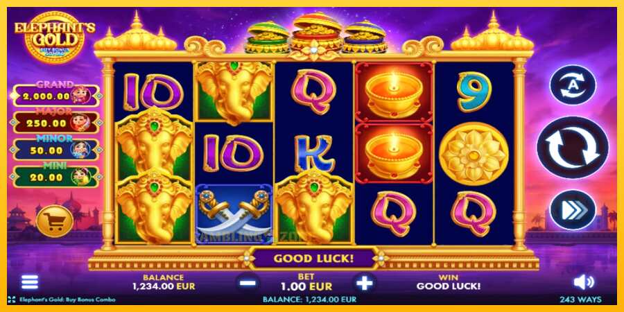 Aparaat Elephants Gold Buy Bonus Combo - mäng päris raha eest, pilt 1