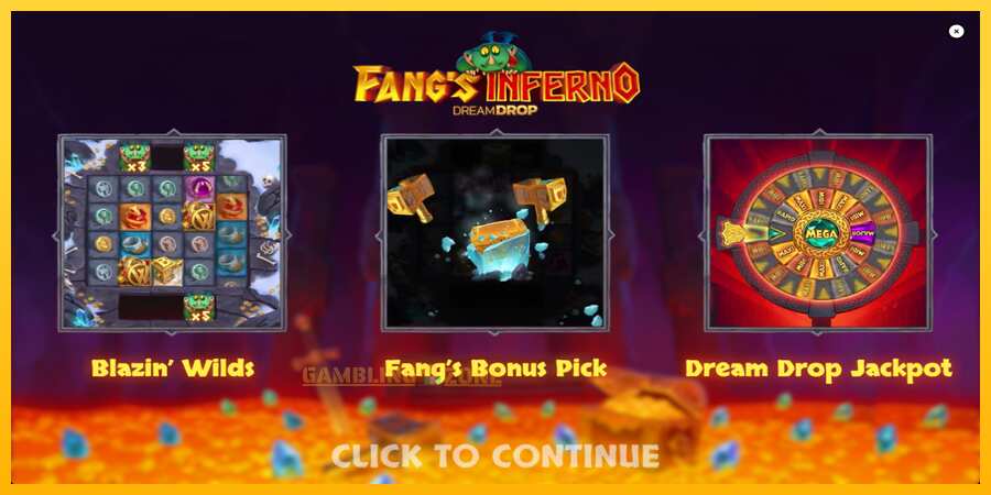 Aparaat Fangs Inferno Dream Drop - mäng päris raha eest, pilt 1