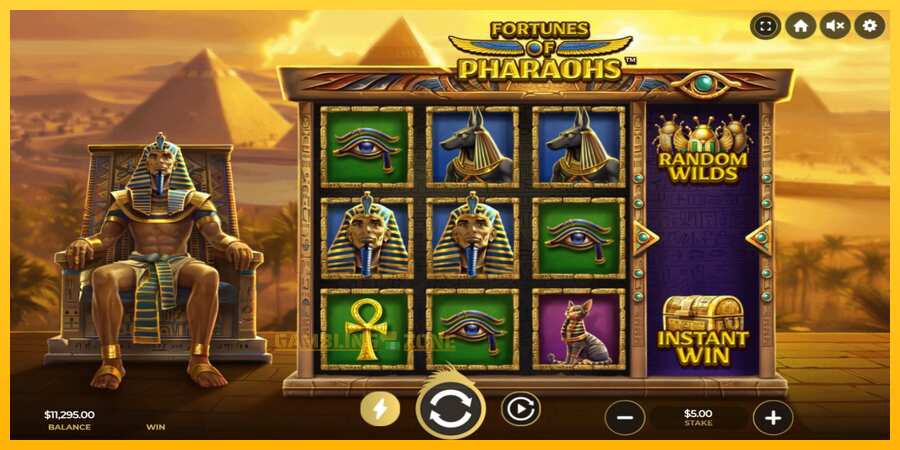 Aparaat Fortunes of Pharaohs - mäng päris raha eest, pilt 2