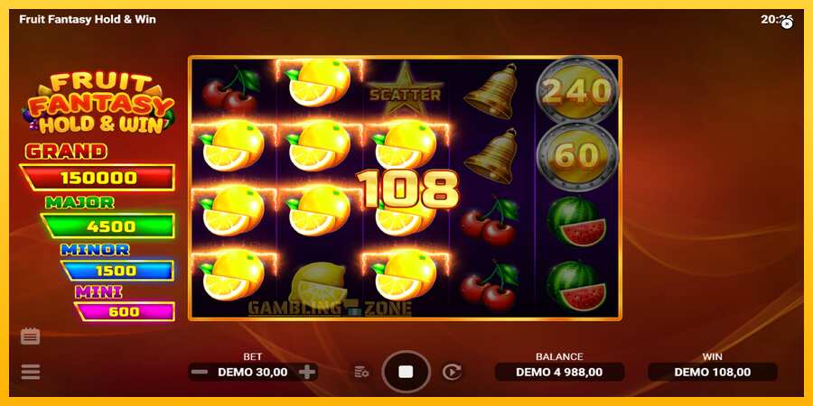 Aparaat Fruit Fantasy Hold & Win - mäng päris raha eest, pilt 3