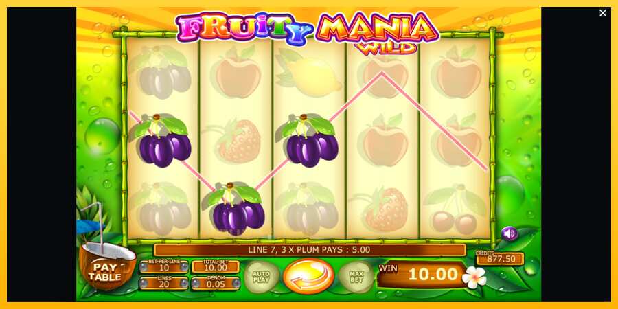 Aparaat Fruity Mania - mäng päris raha eest, pilt 4