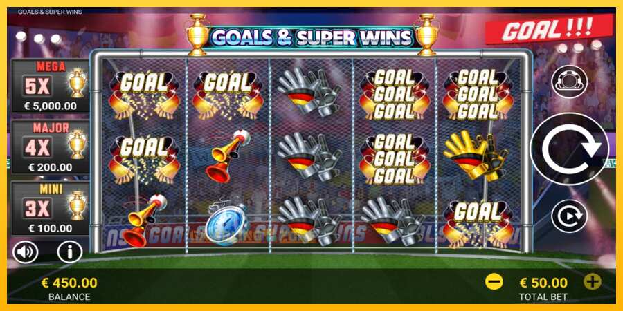 Aparaat Goals & Super Wins - mäng päris raha eest, pilt 2