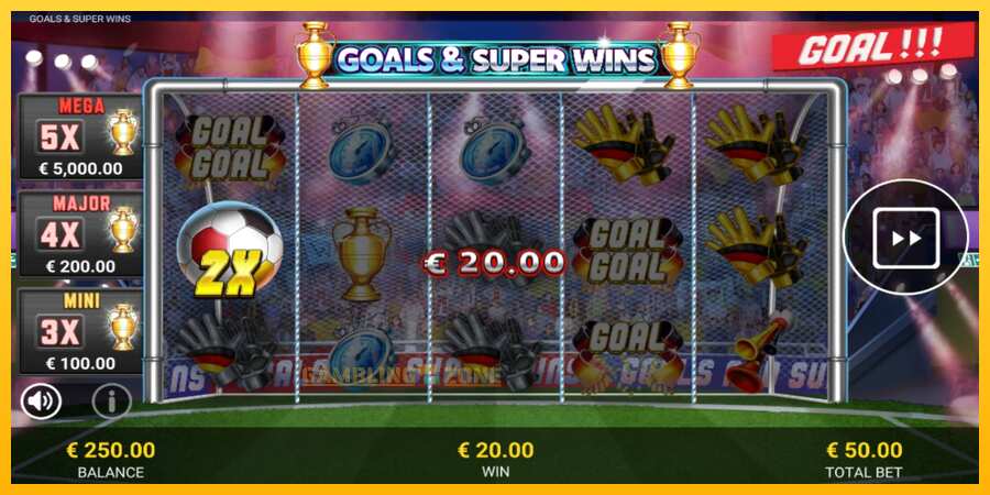 Aparaat Goals & Super Wins - mäng päris raha eest, pilt 3