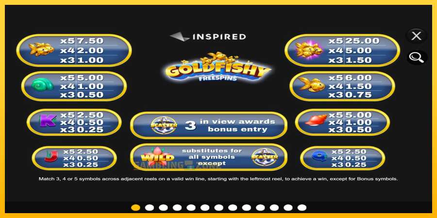 Aparaat Gold Fishy Free Spins - mäng päris raha eest, pilt 4