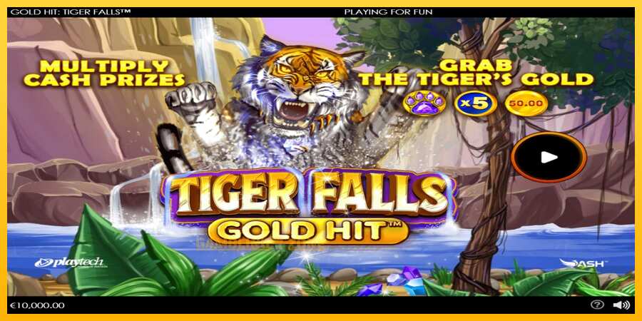 Aparaat Gold Hit: Tiger Falls - mäng päris raha eest, pilt 1