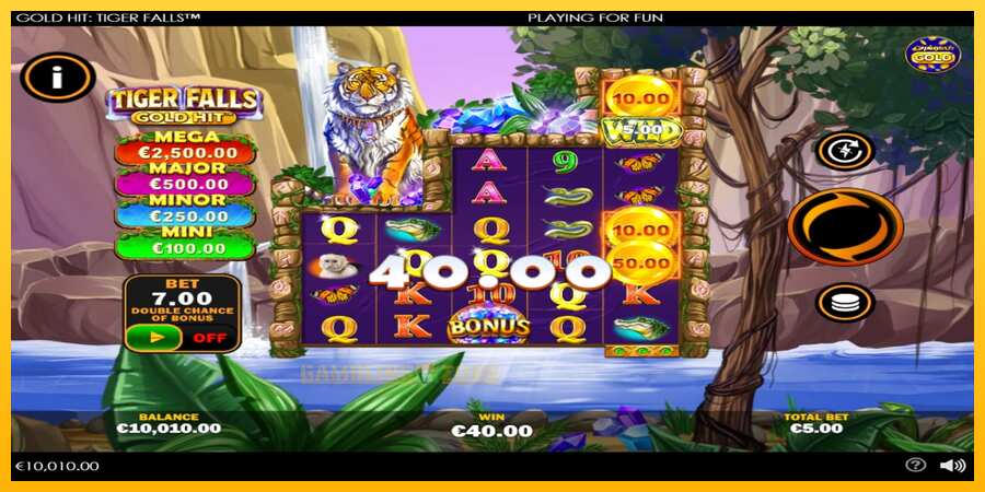 Aparaat Gold Hit: Tiger Falls - mäng päris raha eest, pilt 3