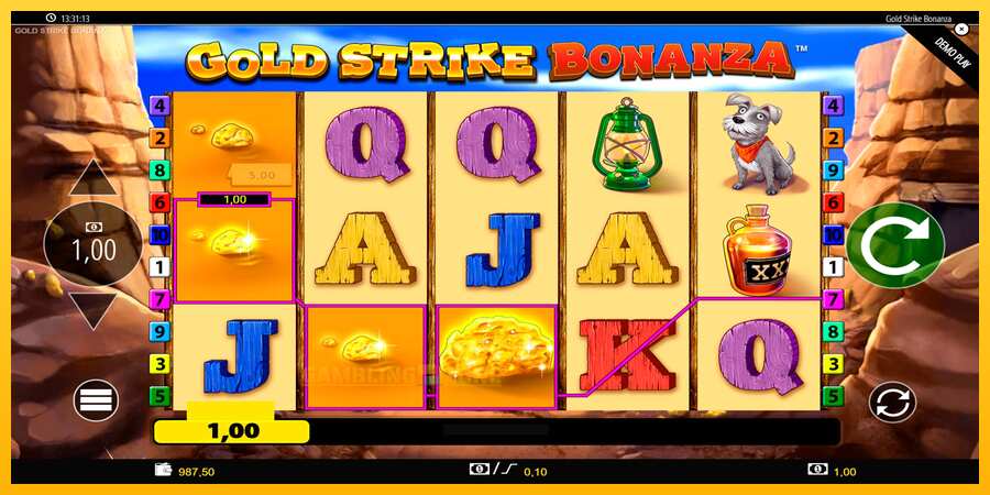 Aparaat Gold Strike Bonanza - mäng päris raha eest, pilt 5