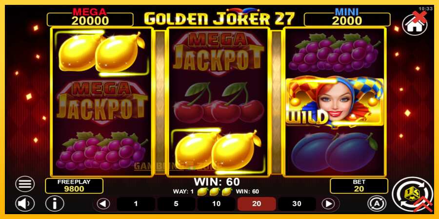 Aparaat Golden Joker 27 Hold & Win - mäng päris raha eest, pilt 3