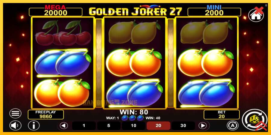 Aparaat Golden Joker 27 Hold & Win - mäng päris raha eest, pilt 4