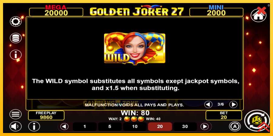 Aparaat Golden Joker 27 Hold & Win - mäng päris raha eest, pilt 7