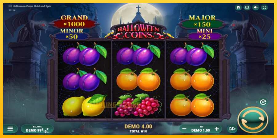 Aparaat Halloween Coins Hold and Spin - mäng päris raha eest, pilt 3