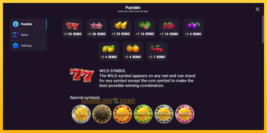 Aparaat Halloween Coins Hold and Spin - mäng päris raha eest, pilt 4