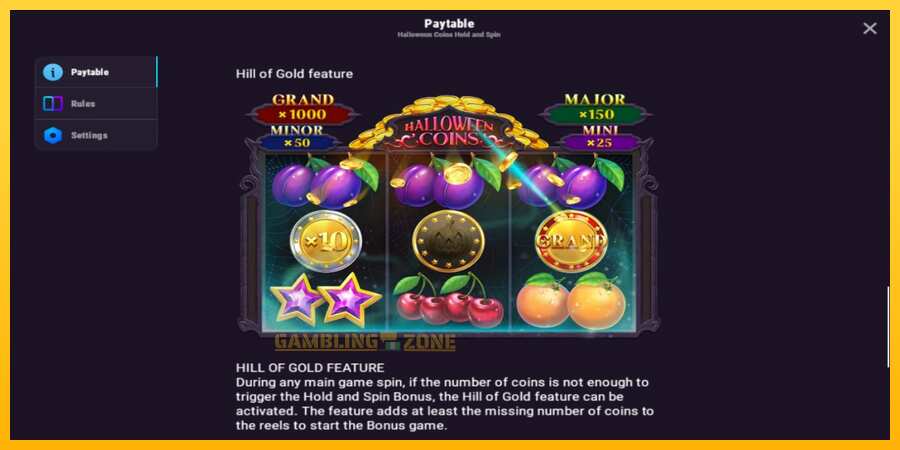 Aparaat Halloween Coins Hold and Spin - mäng päris raha eest, pilt 5