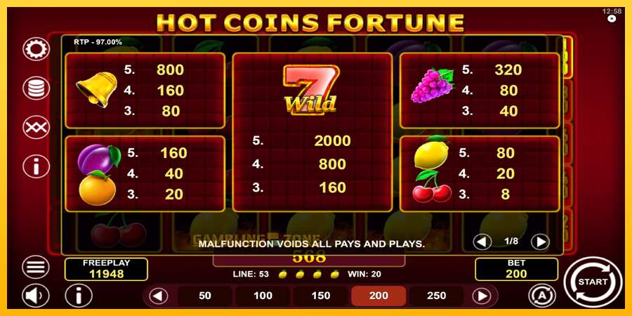 Aparaat Hot Coins Fortune - mäng päris raha eest, pilt 5