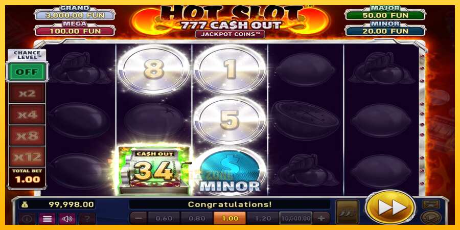 Aparaat Hot Slot: 777 Cash Out Grand Platinum Edition - mäng päris raha eest, pilt 2