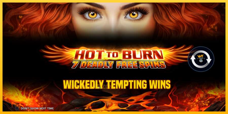 Aparaat Hot to Burn - 7 Deadly Free Spins - mäng päris raha eest, pilt 1