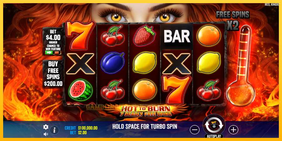 Aparaat Hot to Burn - 7 Deadly Free Spins - mäng päris raha eest, pilt 2